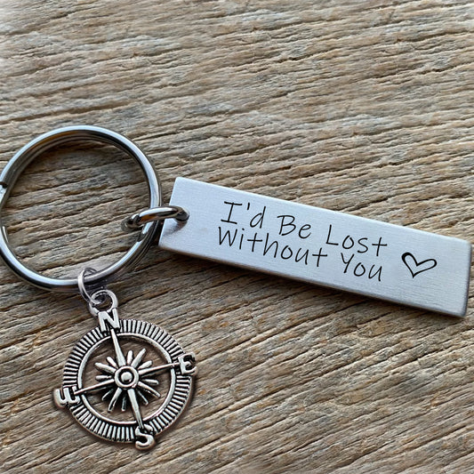 I'd Be Lost Without You Keychain