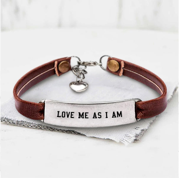 Love Me As I Am Leather Bracelet