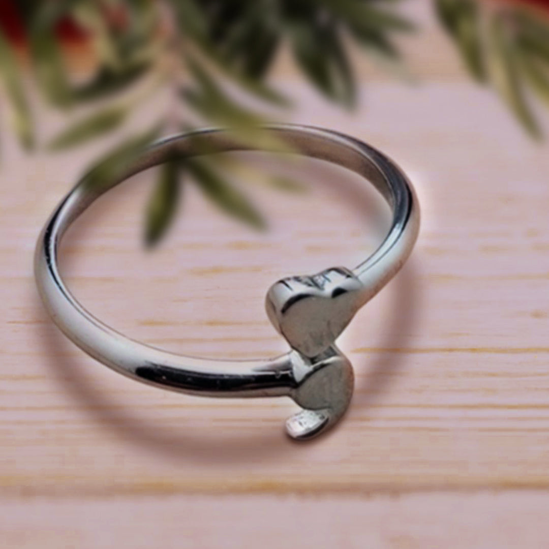 Semicolon Heart Ring